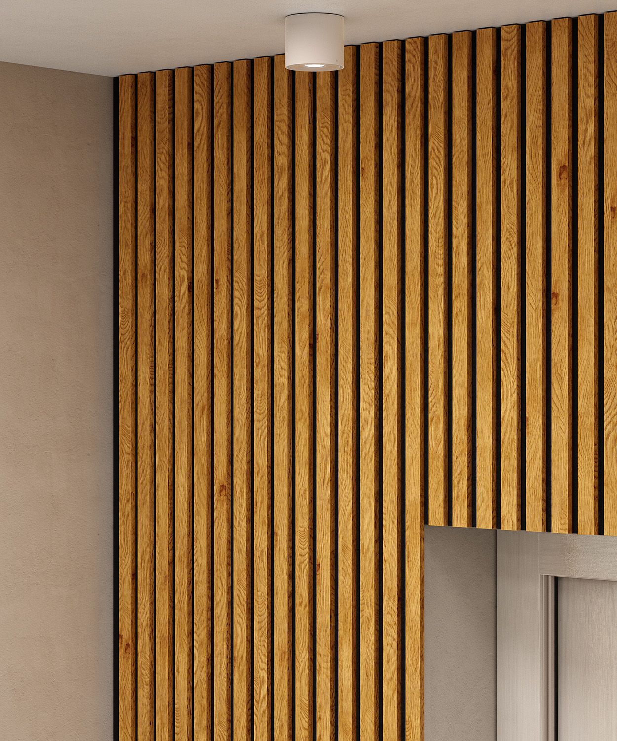 МДФ стеновая панель акустическая Cosca Decor Сканди Дуб Медный черный войлок 2750×600×19 фото в интерьере МДФ стеновая панель акустическая Cosca Decor Сканди Дуб Медный черный войлок 2750×600×19 фото в интерьере